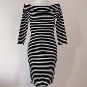 MK off shoulder striped dress